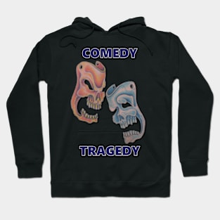 Comedy & Tragedy Blue Letters Hoodie